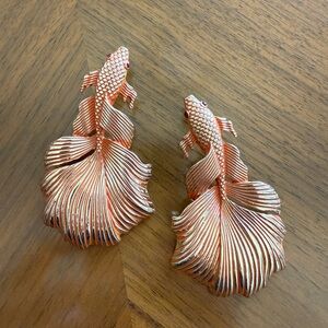 Fish Earrings Stud Backed